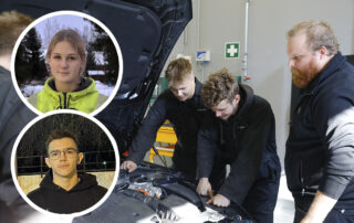 Valokuva Sannista ja Ivanista ajoneuvoalan blogissa.